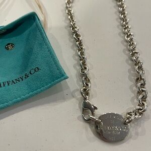 Tiffany & Co. Silver Chain Bracelet with Round Tag